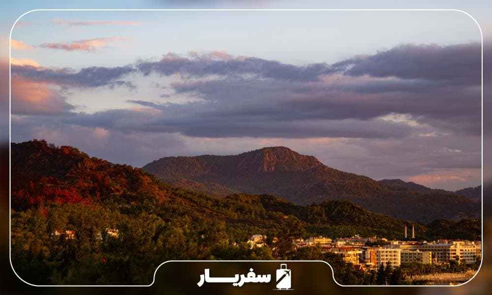 امنیت شهر مارماریس ترکیه و غروب آسمان