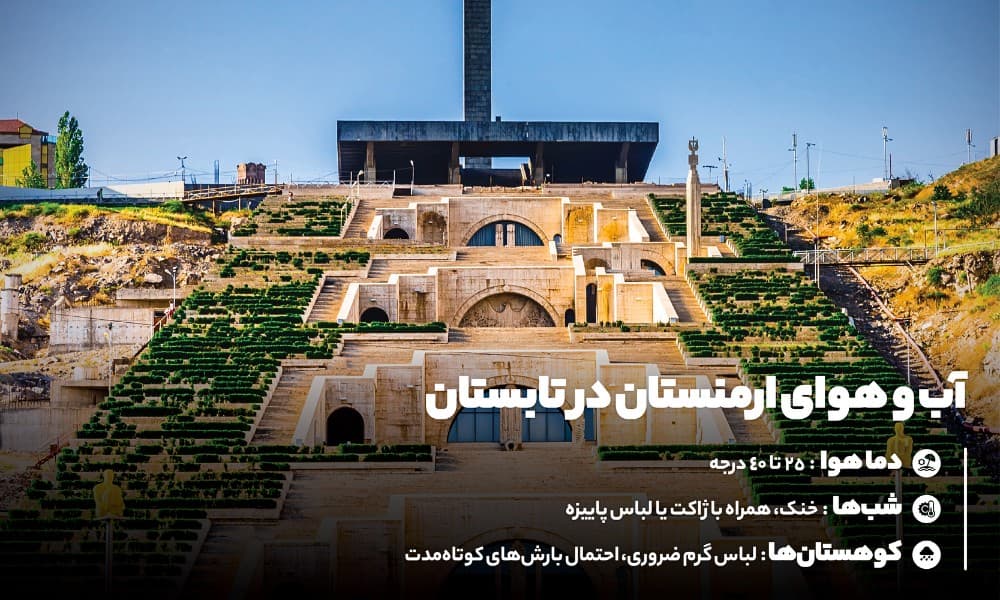 آب و هوای ارمنستان در تابستان