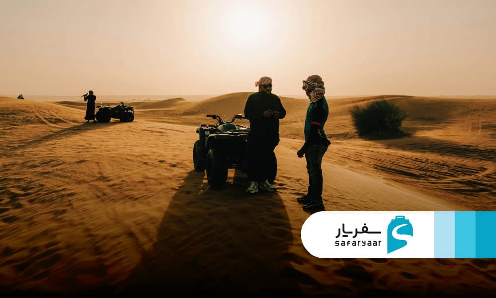 کواربایک و موتورهای چهارچرخ در بیابان