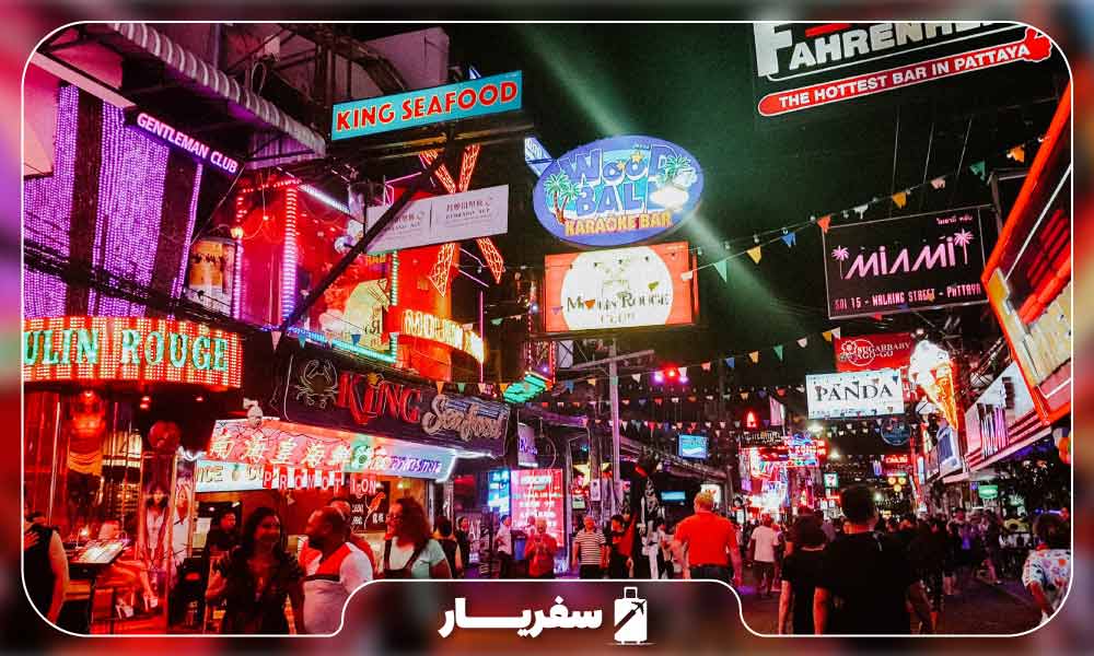 پیاده روی شهروندان در خیابان ها و امنیت پاتایا