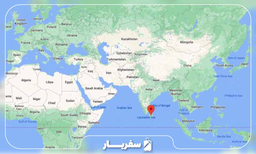 سریلانکا در نقشه