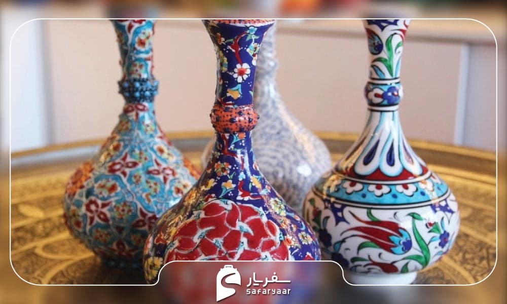 بشقاب و گلدان سرامیکی ترک