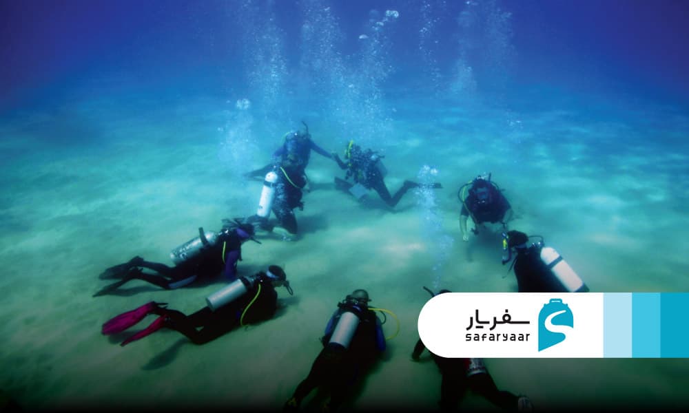 غواصی در پارک زیتون قشم