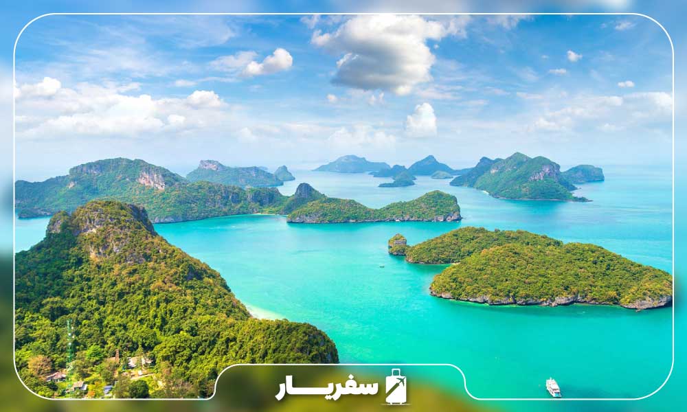 آسمان و طبیعت شهر کوه سامویی تایلند