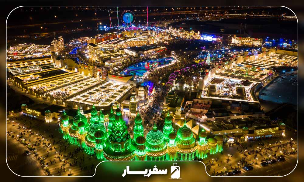 دهکده جهانی دبی از نمای بالا